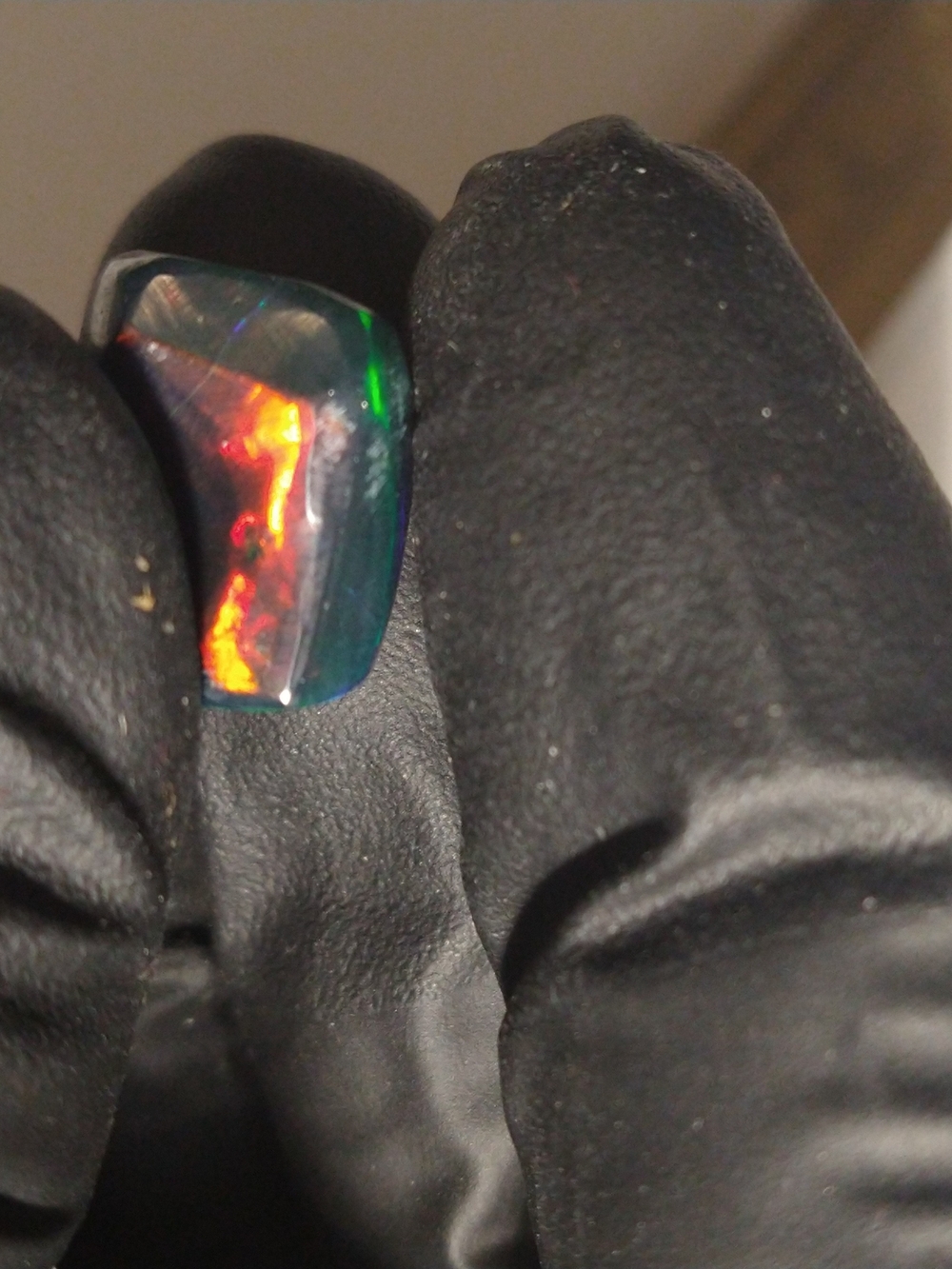 10 carat natural black smoked opal freeform gemstone